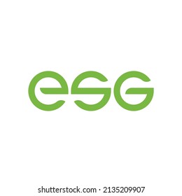 creative letter ESG logo vector