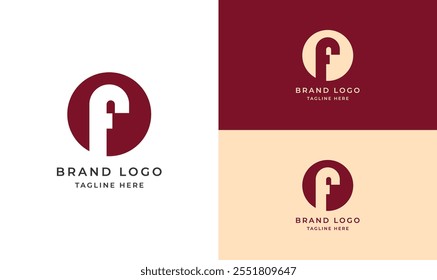 Letra Criativa F com Design de Logotipo de Círculo - Conceito Moderno e Profissional de Marca Vetorial para Negócios, Indústria e Ciência