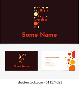 Creative Letter F design vector template on The Business Card Template.ABC Typeface. Type Characters