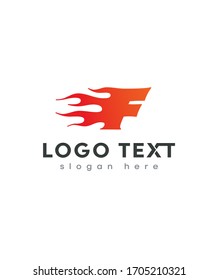 Letra creativa F con plantilla de logotipo de llama de fuego, logotipo vectorial para identidad empresarial y de empresa 