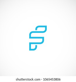 Creative letter F line vector designs
