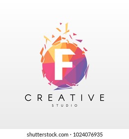 Creative Letter F Logo Design.