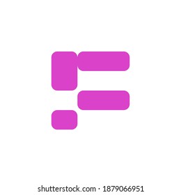 Creative letter f logo design vector template