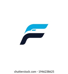Creative letter f logo design vector template