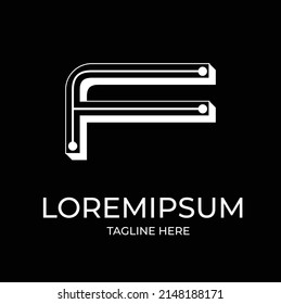 Creative Letter F logo design Technology  