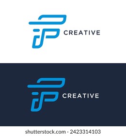 creative letter f logo design vector illustration