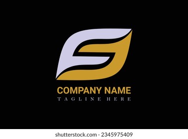 Letra creativa del diseño del logotipo.letra inicial F y F con forma de hoja.