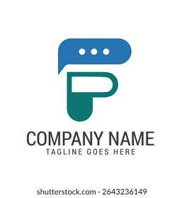 Creative Letter F message, Chatting or Love Logo Design Templates