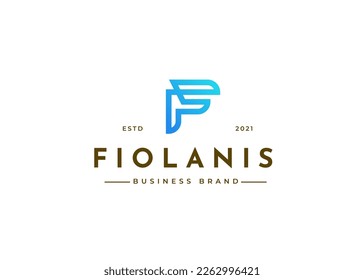 Creative letter F modern elegant logo design concept. Initial symbol for corporate business identity. Alphabet vector element