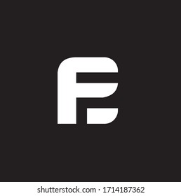 Diseños vectoriales de letras creativas F y P