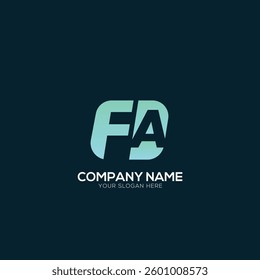 Creative Letter FA AF logo Design Template Vector Graphic Branding Element