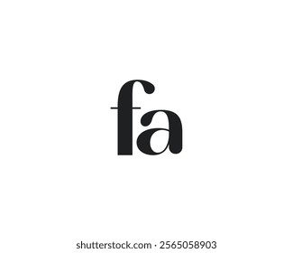 creative letter FA logo design template