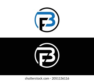 Creative Letter FB Logo Design Concept Vector Template.