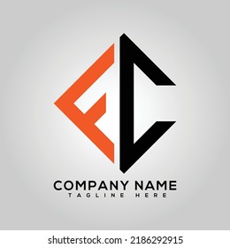 Creative letter FC Gradient logo template icon