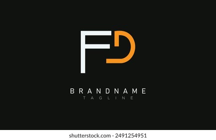 Creative Letter FD Logo Design Icon