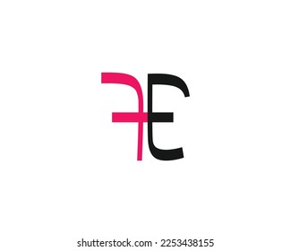 Creative Letter FE Initial Logo Template Vector