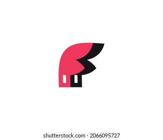 plantilla de vector de diseño de logotipo FF de letra creativa