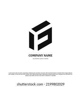 Diseño del logotipo de la carta creativa FG o GF	
