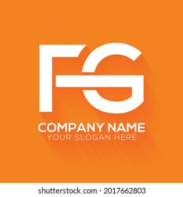 creative letter FG logo design template ,Initials logo, minimalist logo, flat logo design