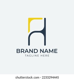 creative letter FH logo design template