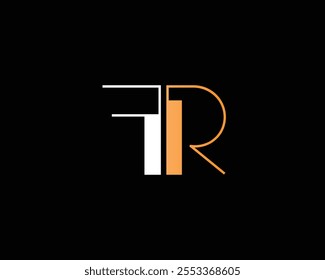creative letter FR logo design template