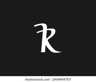 Plantilla creativa del diseño del logotipo de la letra FR o RF