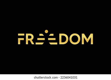 Design-Vorlage für Creative Letter Freedom-Logos