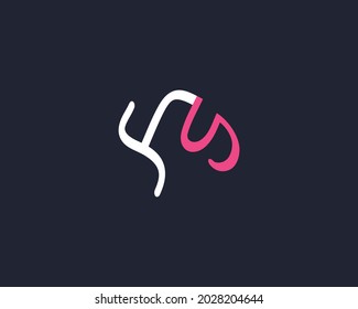 creative letter FS logo design vector template