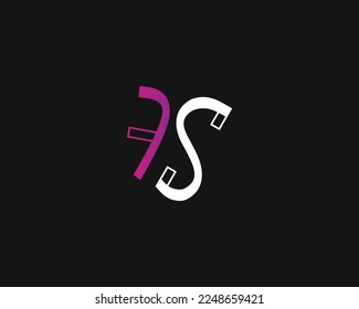 creative letter FS logo design vector template