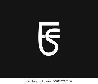 creative letter FS logo design vector template