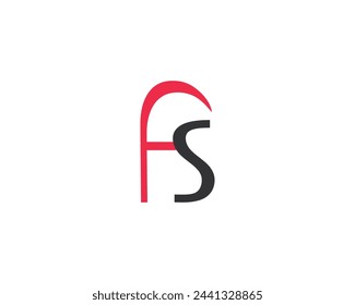 Plantilla de vector de diseño de logotipo de carta creativa FS