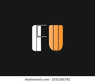 creative letter FU logo design for company