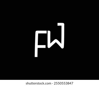 creative letter FW logo design template