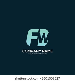 Creative Letter FW WF logo Design Template Vector Graphic Branding Element