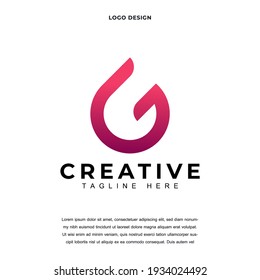 Icono de letra creativa G diseño de ilustración vectorial. Letra alfabética G color de diseño del logotipo editable