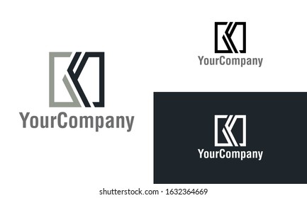 Creative letter G K and construction logo icon design template elements. Vector logo template for company.
