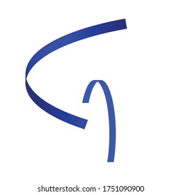 Plantilla vectorial de diseño con logotipo de carta creativa G.Colección de alfabetos azules. Escriba los símbolos de logotipo de caracteres.