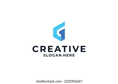 Diseño moderno del logotipo de letra creativa G.