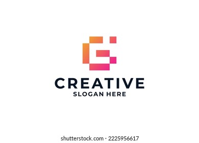Creative letter G logo design modern concept.
