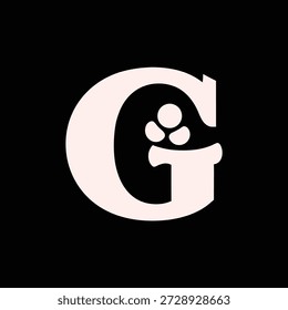 Diseño Creativo Del Logotipo de La Letra G con Una Silueta Del Gorila, Ideal para El Branding y Las Aplicaciones de La Mascota, Ilustración vectorial