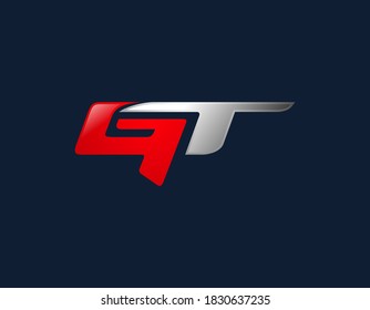 Creative letter G and T logo design illustration	