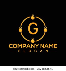 Creative letter G unique logo design vector and Illustration