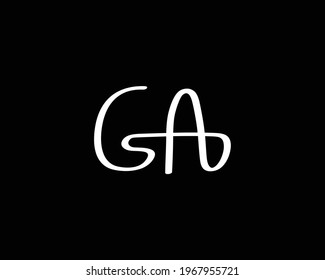 letra creativa Diseño vectorial del logotipo GA