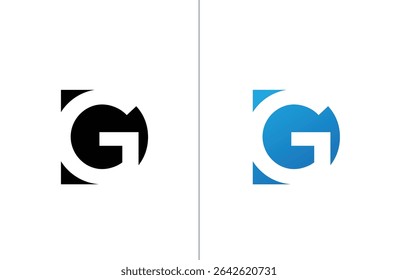 Creative letter GD logo design with negative space style, clean and clever design, vector illustration