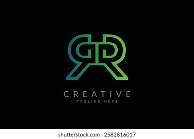 Creative letter GDR logo design vector illustration.