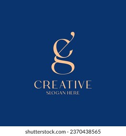 Creative Letter GE Logo Monogram Vector Image