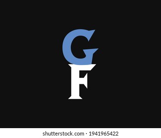 Kreativbuchstabe GF Logo-Design Vektorgrafik-Vorlage