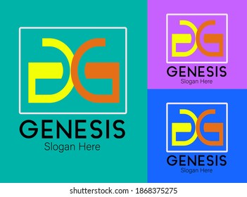 Creative Letter GG Logo design, Icon and Symbol Vector Illustration.