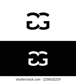 Creative Letter GG Logo Design Templat Idea - It Can Be Used As Business,Company,Typeface,Technology,news channel Logo