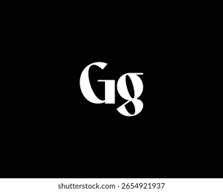 Designvorlage für kreativen Buchstaben GG Logo